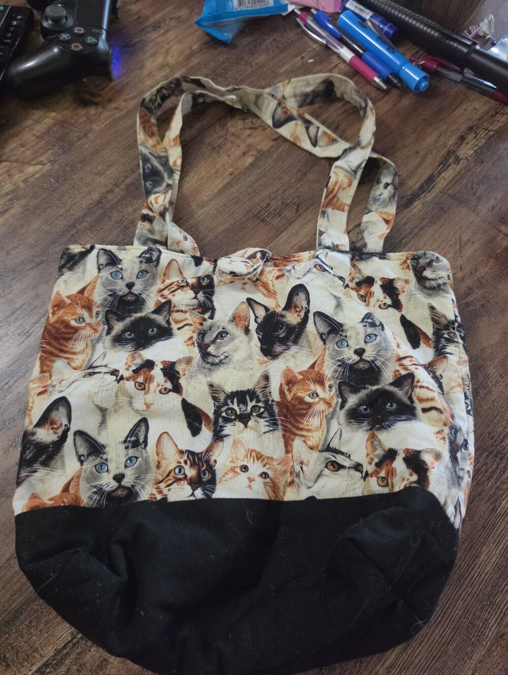 Handmade Cat Print Purse